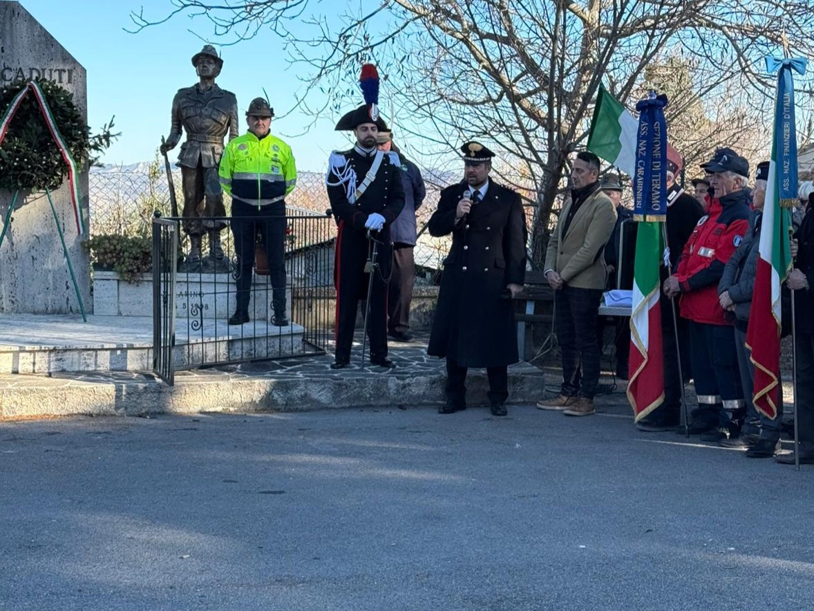 Una targa a Rapino per il carabiniere Giuseppe Cortellucci