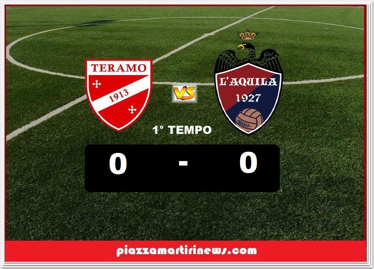 Calcio. Primo Tempo: Teramo 1913 vs L’Aquila 1927, 0-0