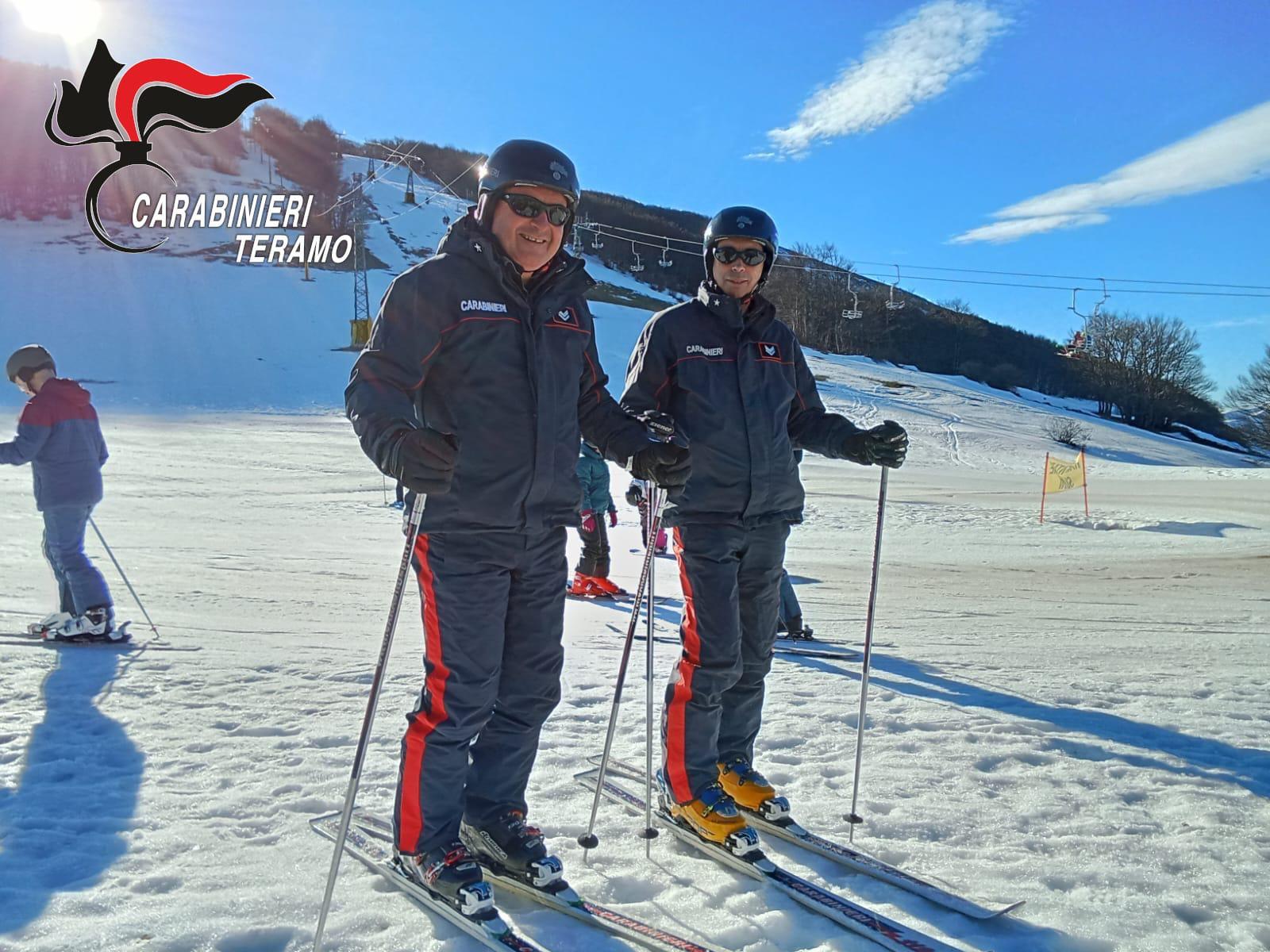 Monte Piselli. Prevenzione e soccorso: carabinieri sulle piste da sci