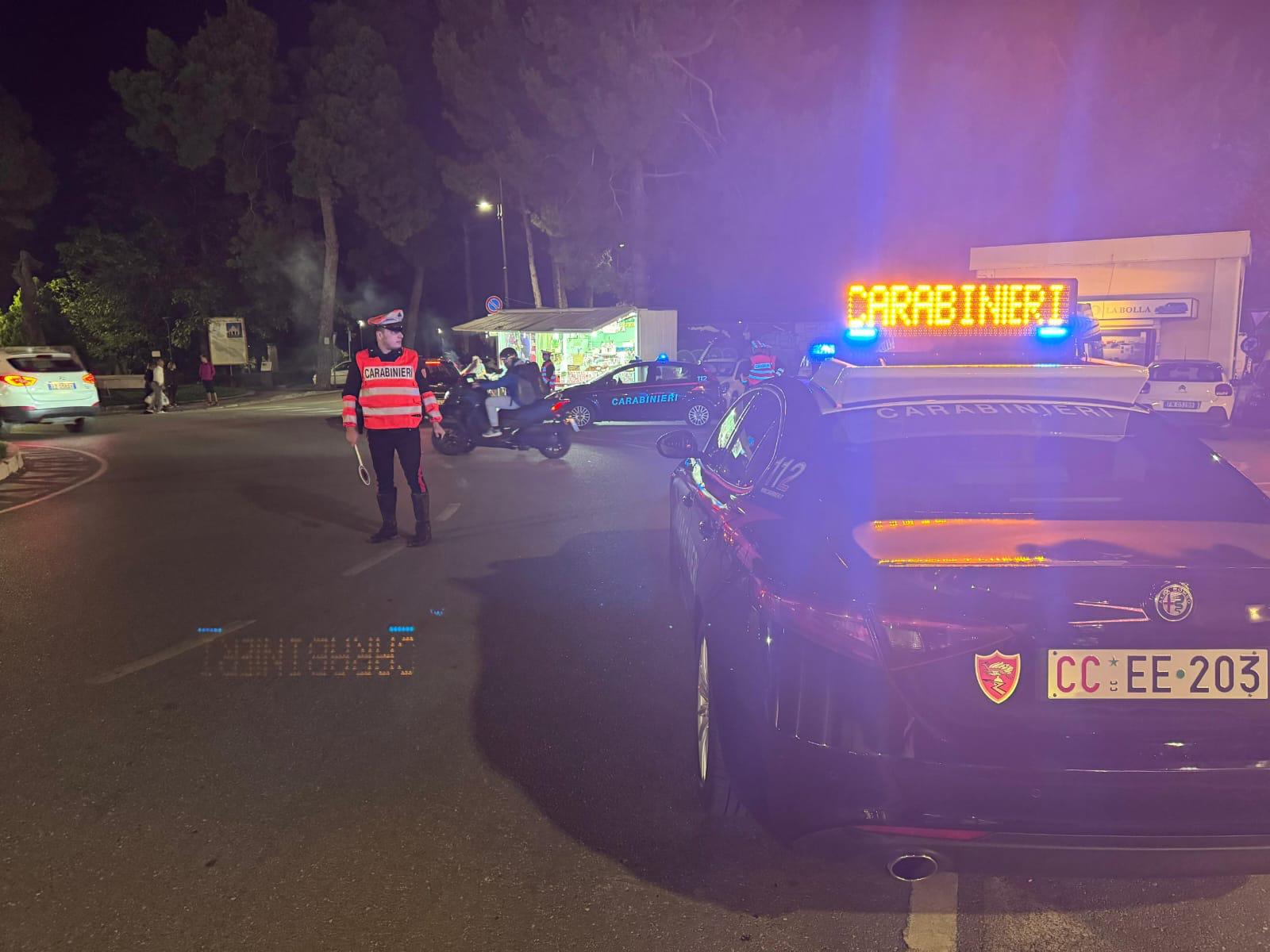 Teramo: controlli dei Carabinieri nel fine settimana. Segnalate diverse violazioni per guida in stato di alterazione e maltrattamenti in famiglia