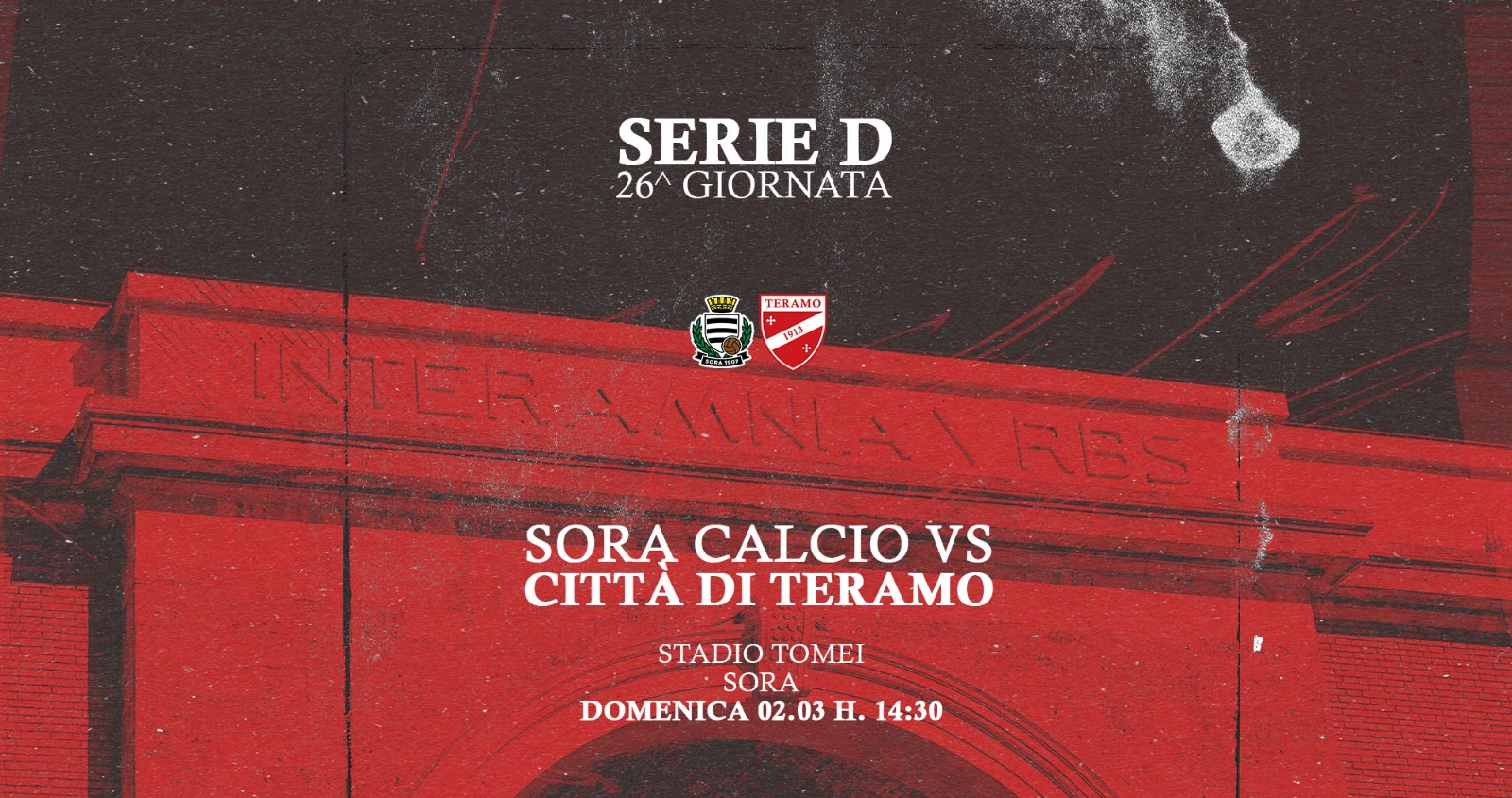 Sora vs Teramo. 500 tagliandi per i supporters biancorossi. Segnalazione alla LND per il costo “esagerato” del biglietto curve