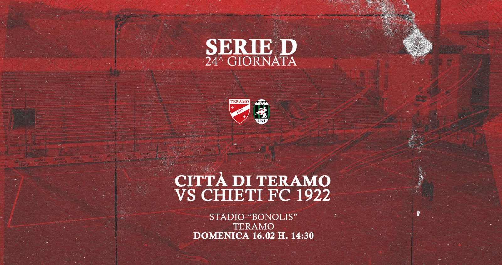 Derby Teramo vs Chieti. L’occasione per la “Giornata Biancorossa”. Prevendita biglietti da oggi