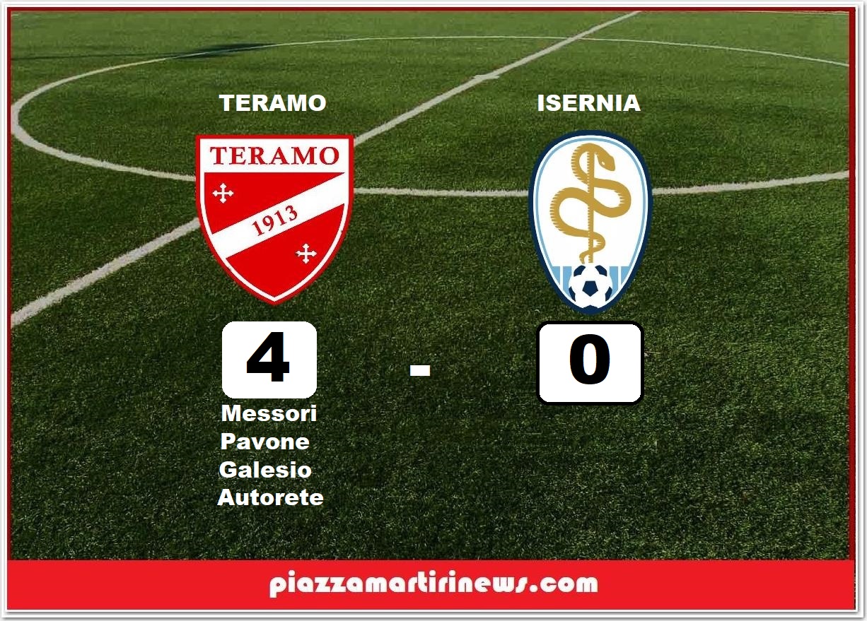 Il Teramo affonda l’Isernia: 4 a 0 per i biancorossi