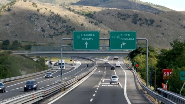 Chiusura Temporanea della Rampa  tra A14 e A25 per Ispezione nella Galleria Villanova verso Teramo