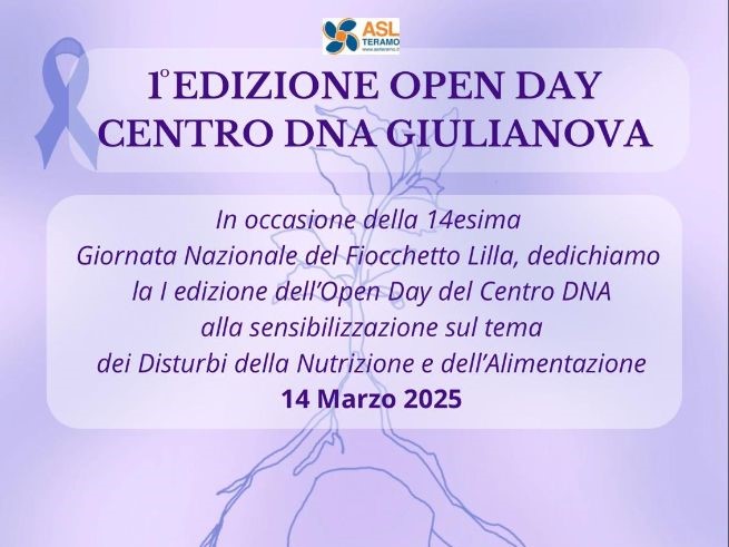 Disturbi della nutrizione, il 14 open day a Giulianova