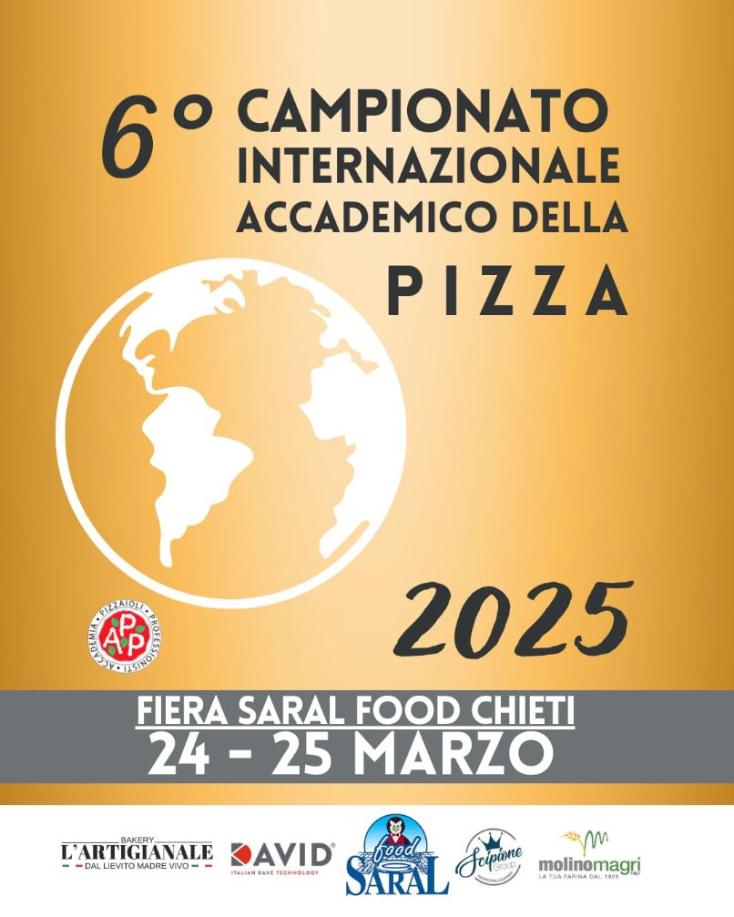 6° Campionato Internazionale della Pizza. Al via il 24 marzo a Chieti