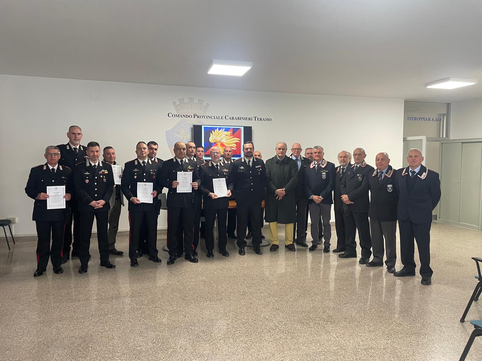 Premi e onoreficenze ai carabinieri distintisi. La cerimonia oggi a teramo