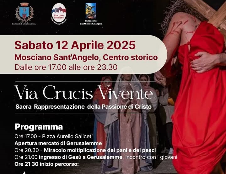 Via Crucis vivente a Mosciano, sabato 12 aprile dalle 17,00