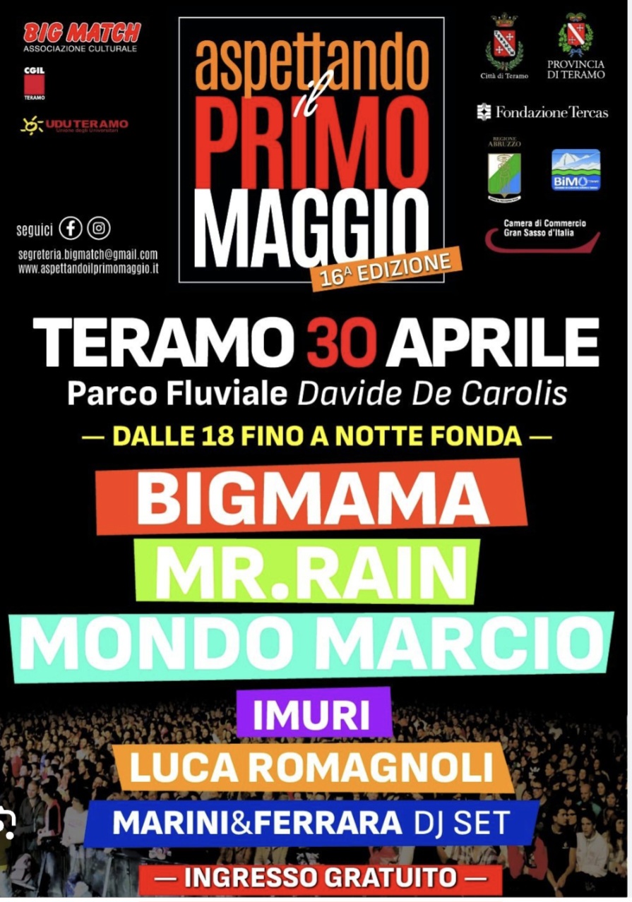 Due giorni di musica, arte e sport per il 1° maggio teramano.