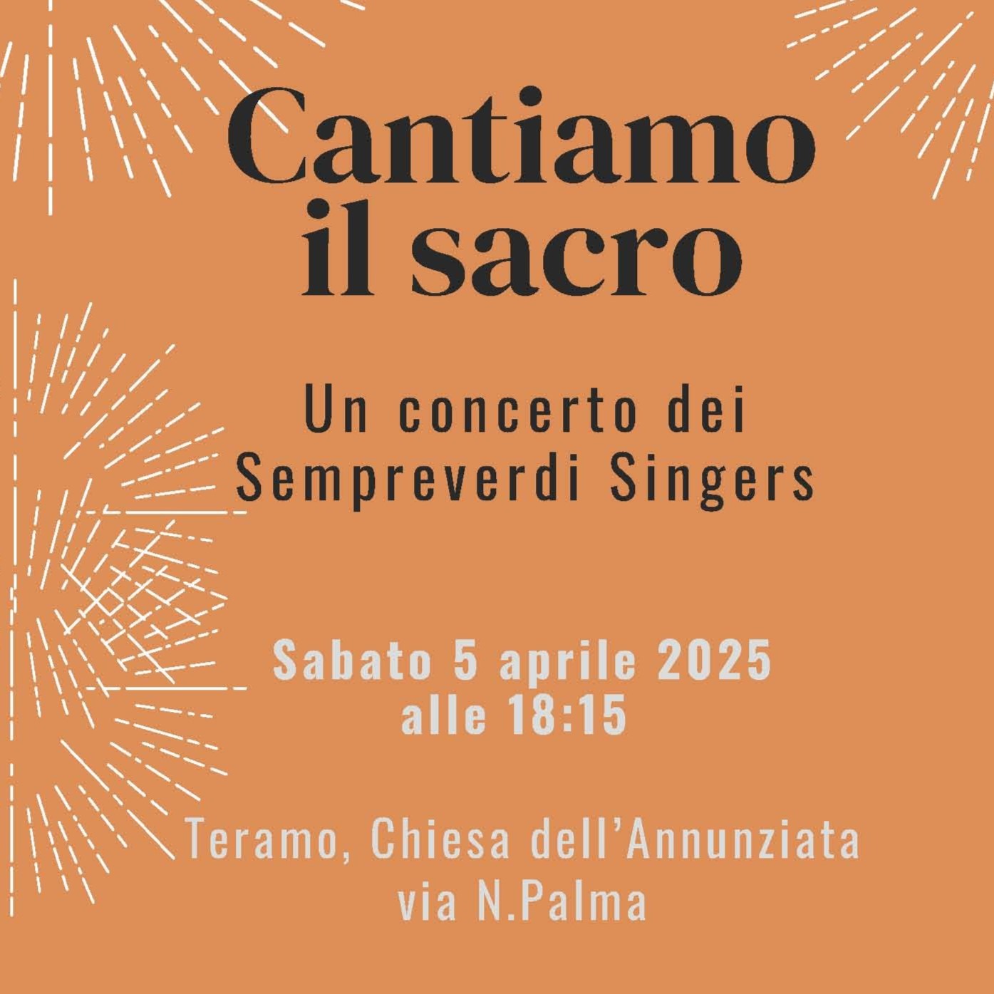 Un viaggio nella Musica Sacra con il Coro ‘I Sempreverdi Singers’. Domani nella chiesa dell’Annunziata