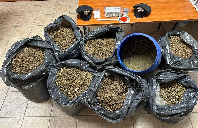 Collecorvino, sequestrati 87 kg di droga: arrestato 27enne già sottoposto a sorveglianza speciale