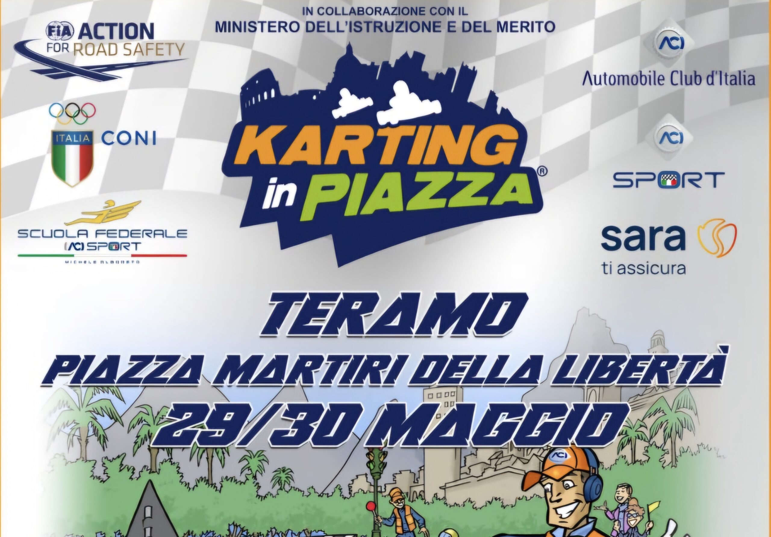“Karting in Piazza” a Teramo: Sicurezza Stradale e Avviamento allo Sport