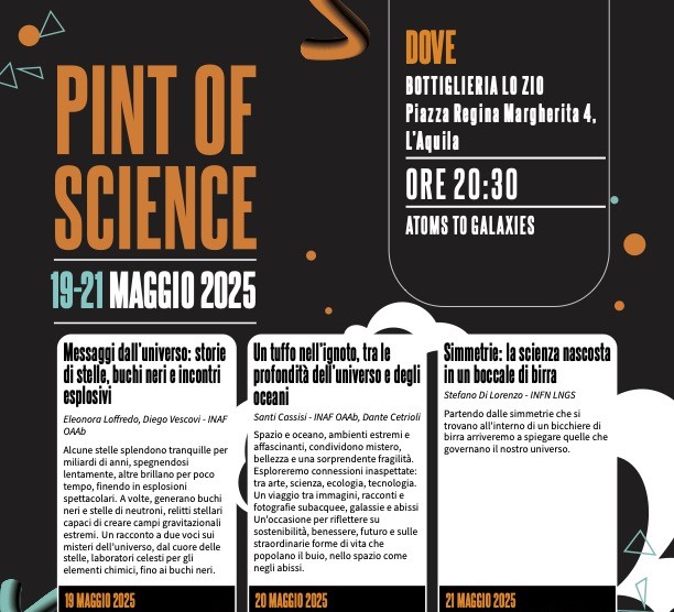 Scienza alla Spina: Torna “Pint of Science” a L’Aquila