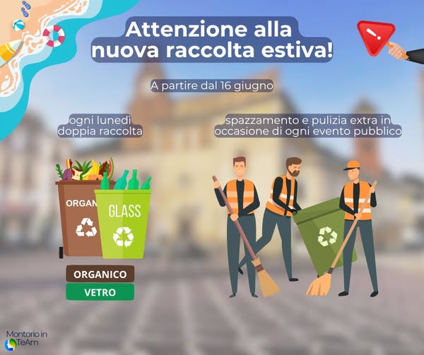 Montorio. Da lunedì 16 la raccolta rifiuti subirà modifiche. Il calendario: