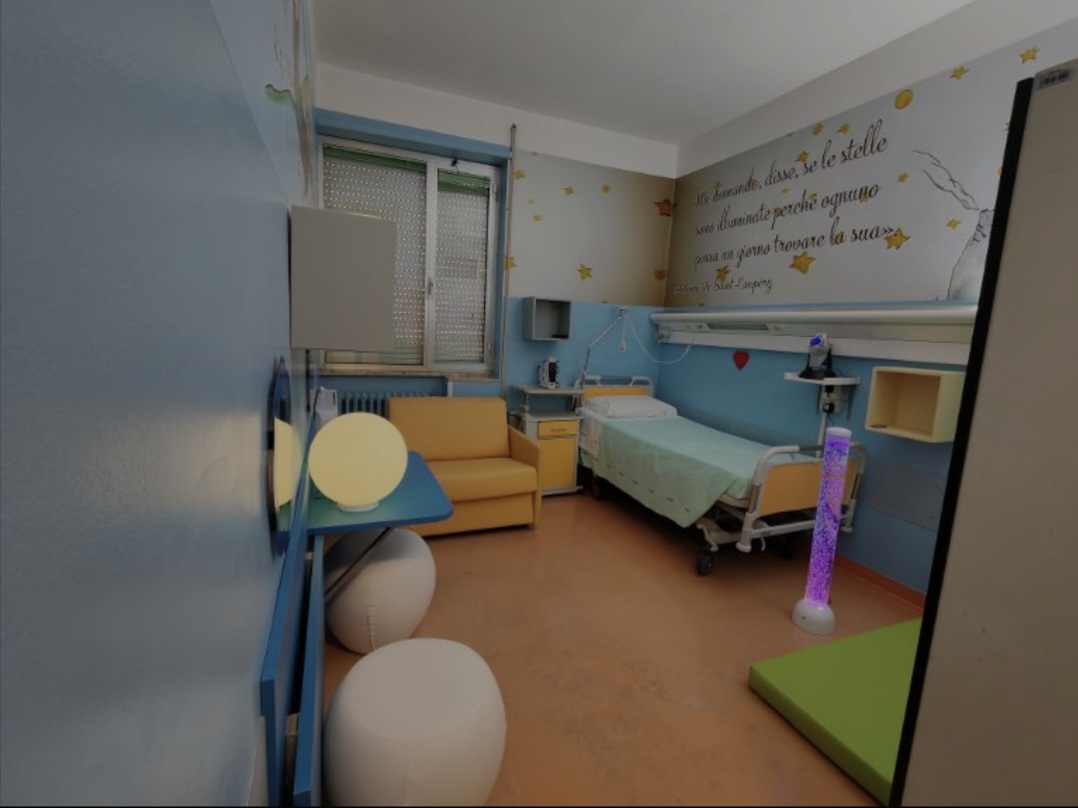 Pediatria, inaugurata la family room per i bambini lungodegenti
