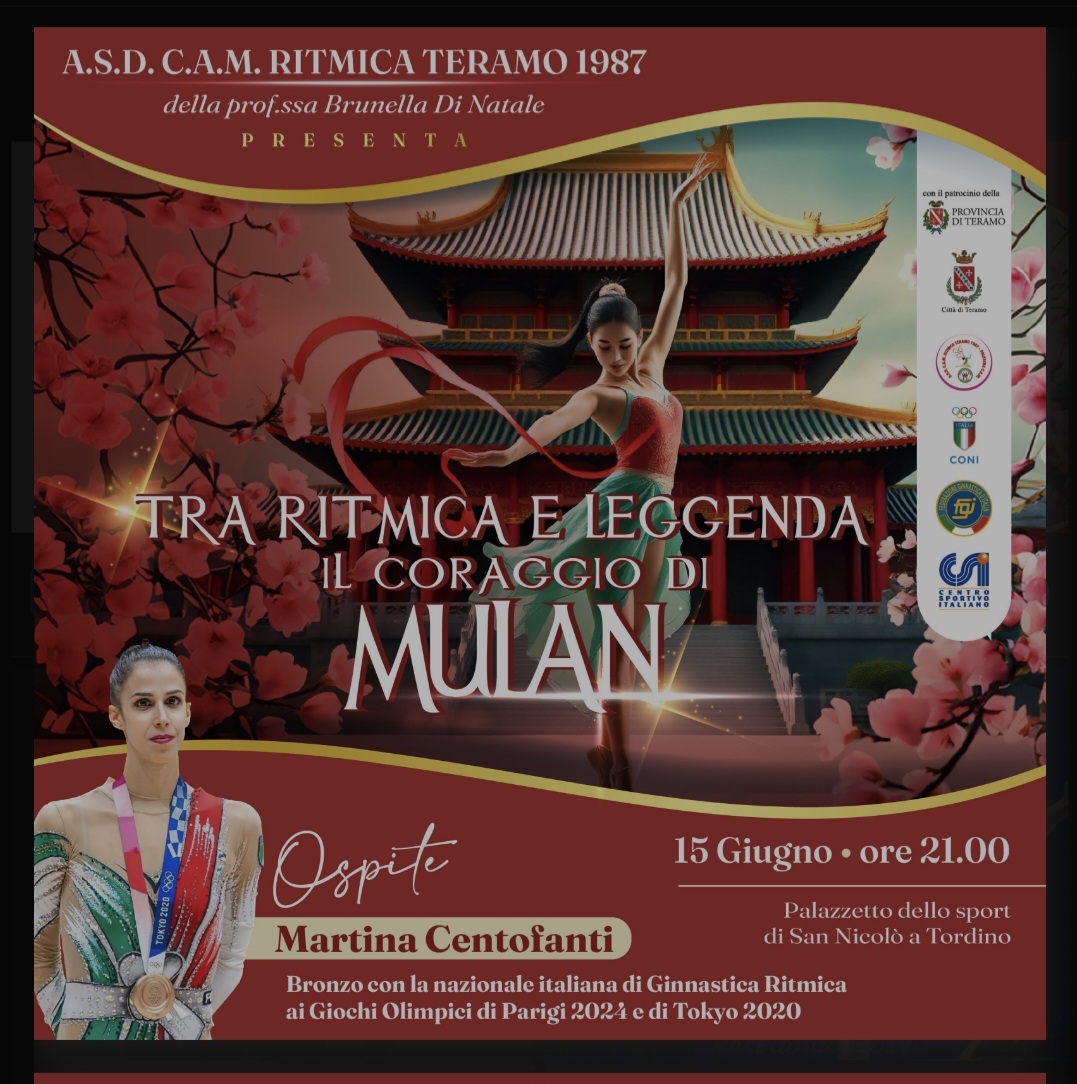 La ginnastica ritmica teramana celebra “il coraggio di Mulan” con Martina Centofanti