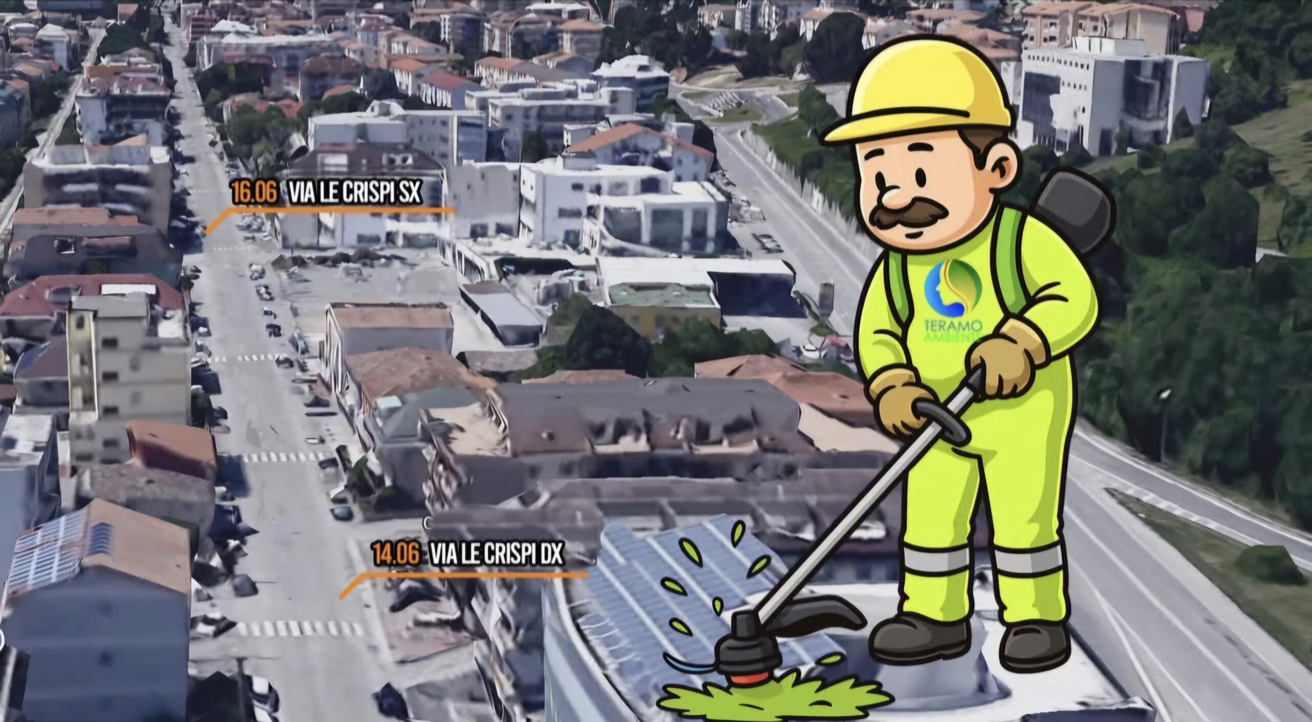 TEAM. Domani pulizia interstizi in viale Crispi