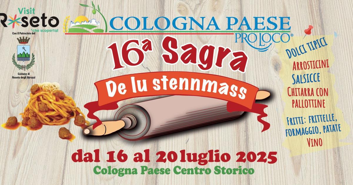 TRADIZIONE, MUSICA E PRODOTTI TIPICI NELLA SEDICESIMA EDIZIONE DELLA “SAGRA DE LU STENNMASS” DI COLOGNA PAESE