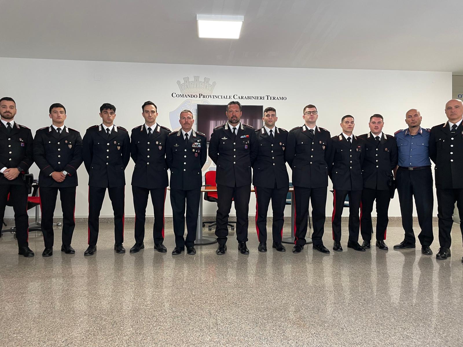Carabinieri. Sette Giovani Marescialli in Tirocinio nel Teramano, il Saluto del Colonnello Saccone
