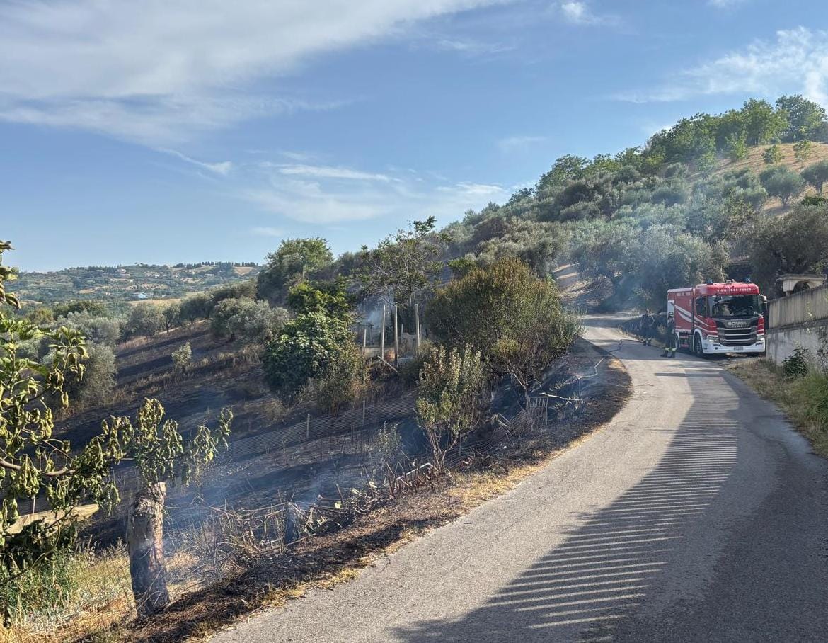 Incendio di bosco a Cellino A., Vigili del Fuoco ancora sul posto