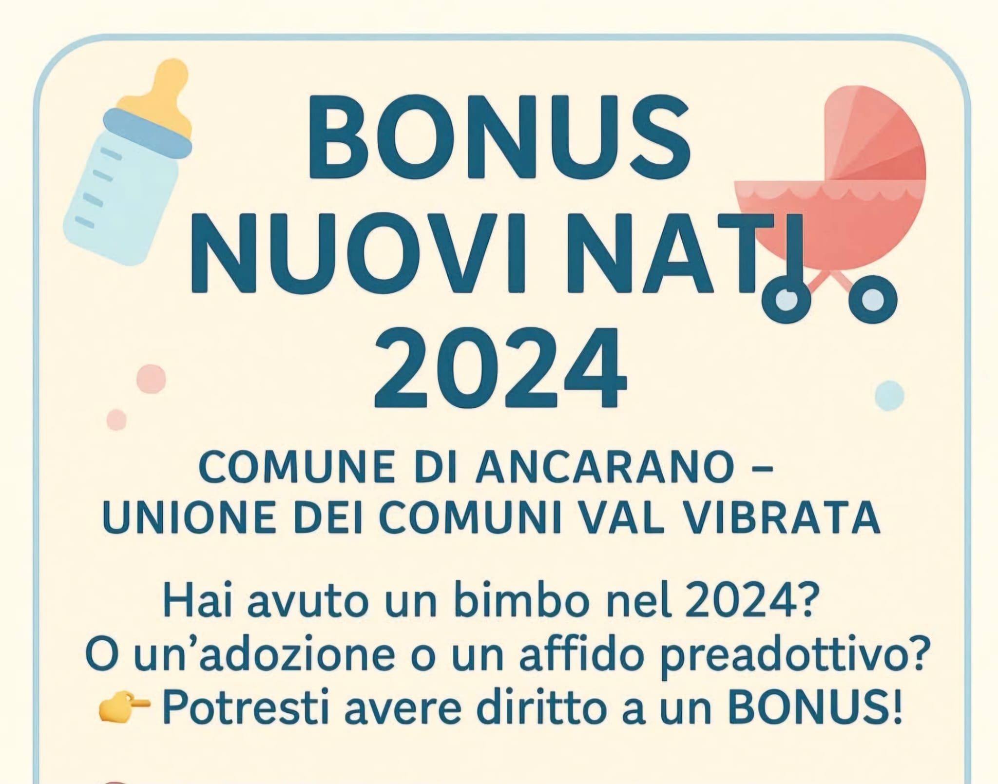 Bonus Nascita 2024 ad Ancarano: Aperte le Domande