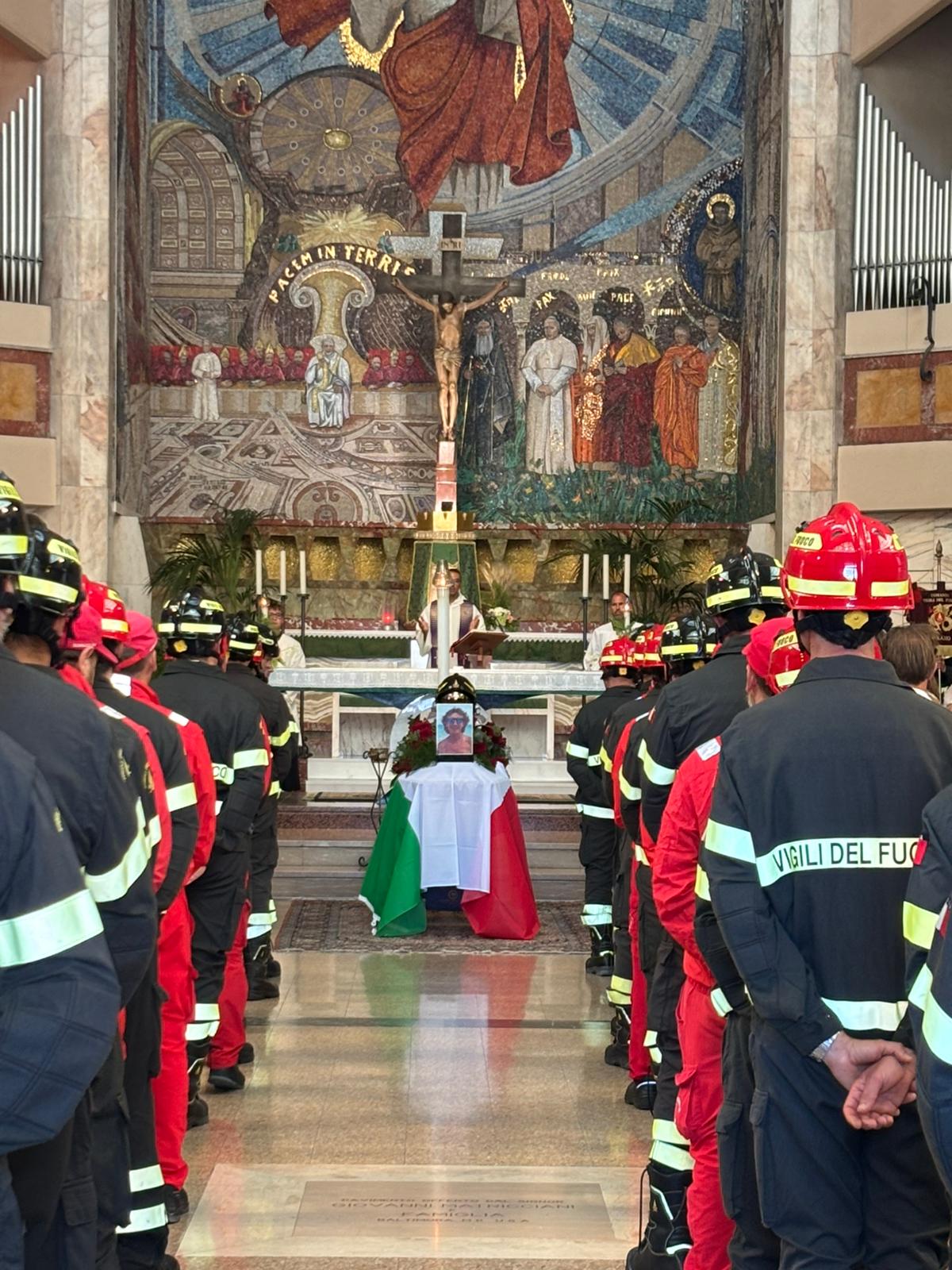 Il saluto dei Vigili del Fuoco ad Alessandro D’Orletta