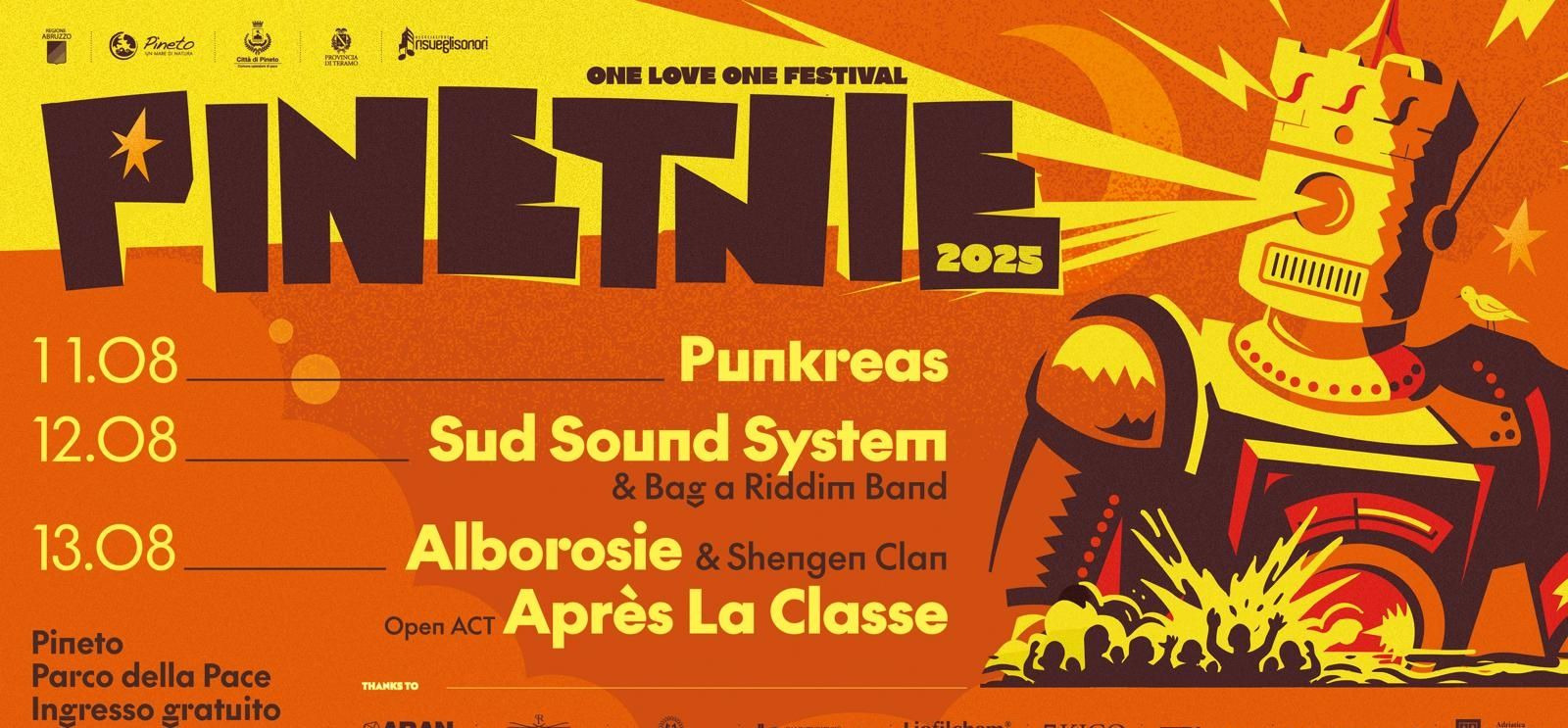 Torna anche quest’anno dall’11 al 13 agosto a Pineto “PinEtnie 025 Music Festival