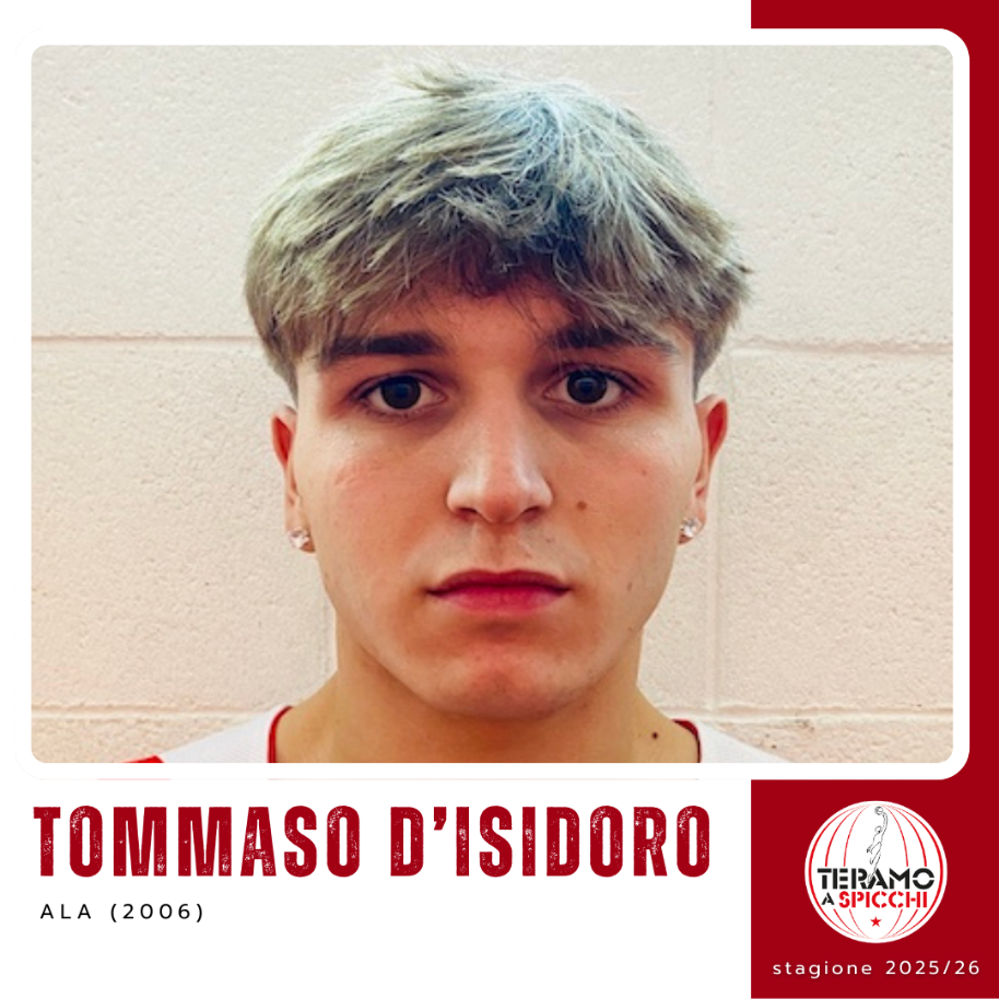 Basket. Tommaso D’Isidoro torna alla Teramo a Spicchi: talento e motivazione per la stagione 2025/26