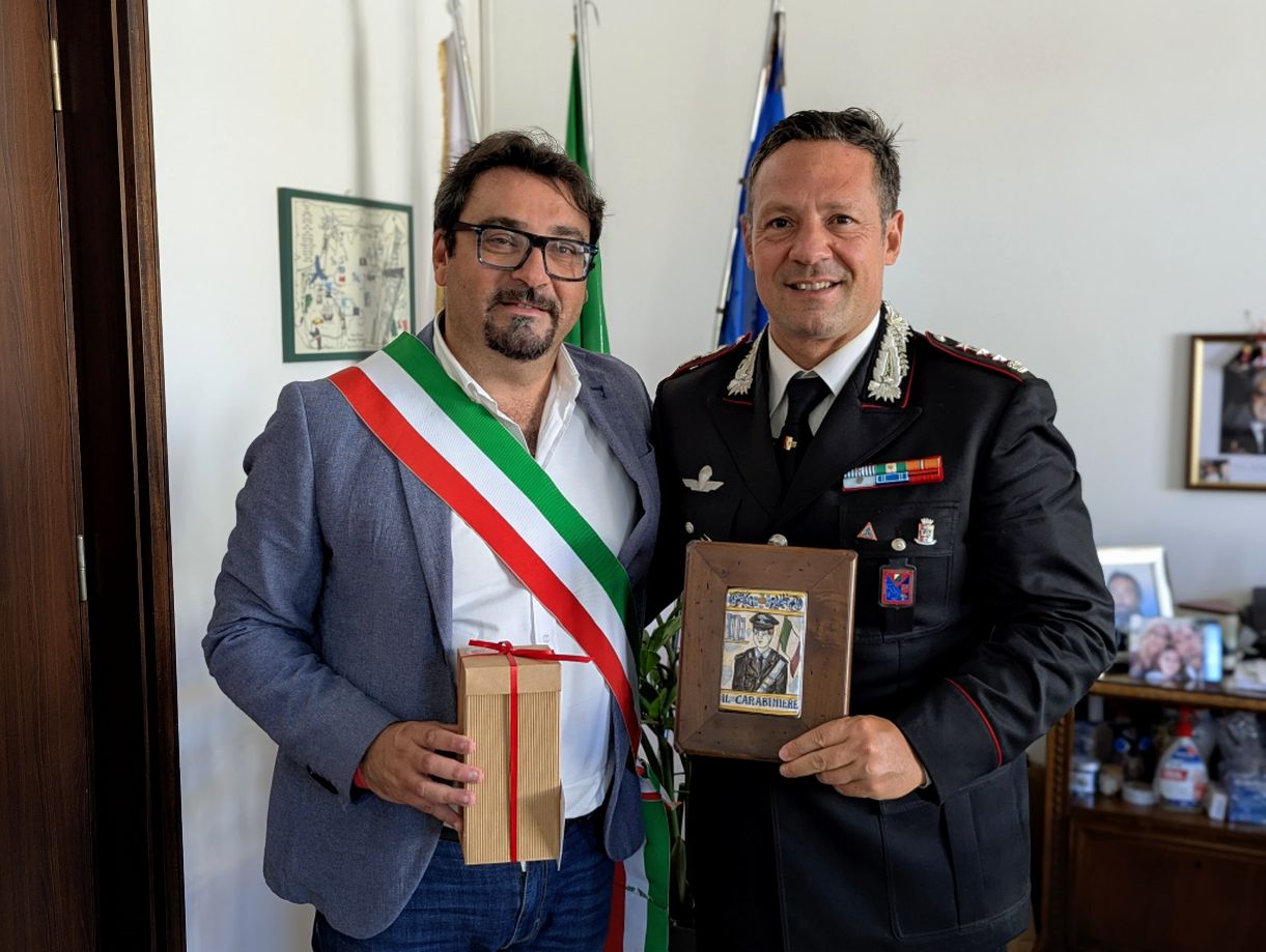 Il colonnello Saccone saluta Teramo: incontro in Comune e videocollegamento con i sindaci della Provincia