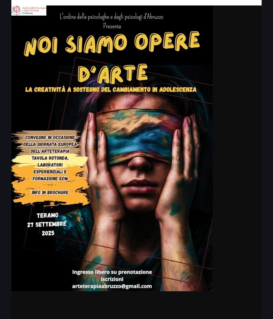 L’Arte che Cura: A Teramo un Convegno sull’Arteterapia per l’Adolescenza e i Nativi Digitali