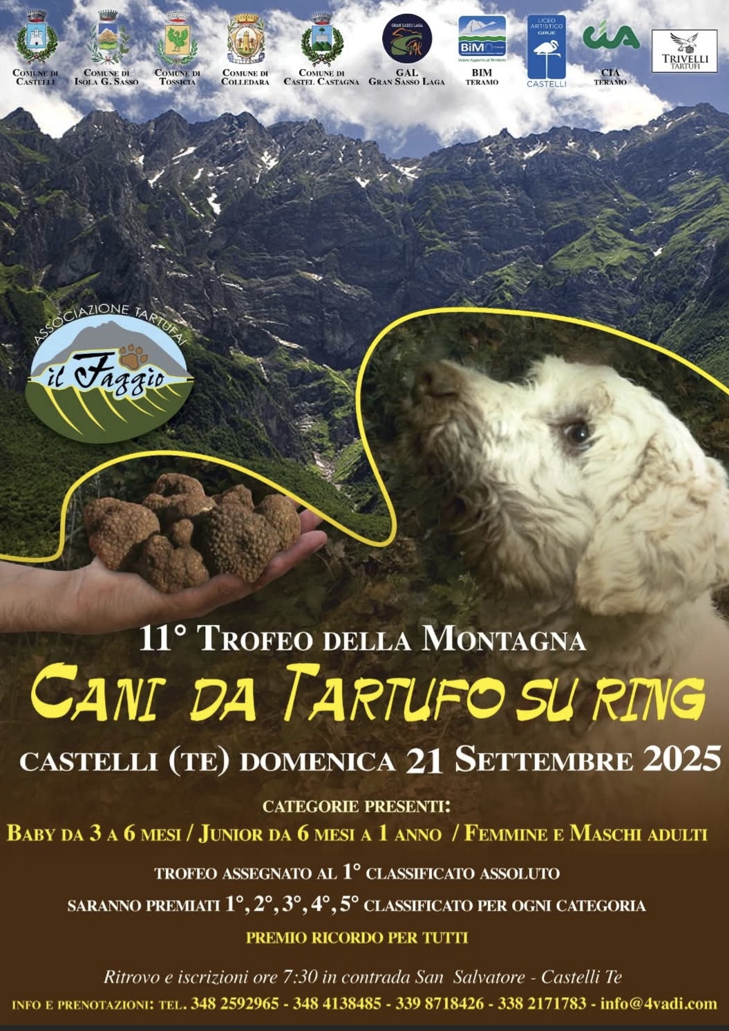 Al via l’11ª edizione del Trofeo della Montagna, domenica 𝟮𝟭 settembre a Castelli