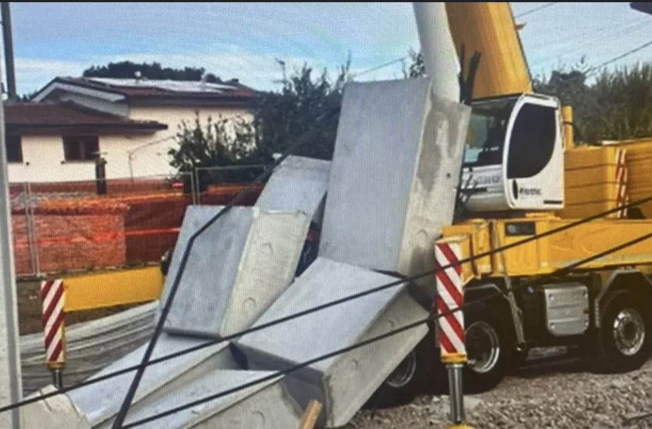 Paura a Lanciano, crolla ponte in costruzione: salvo un operaio