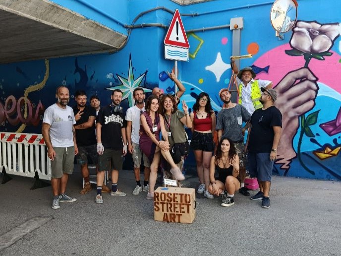 Roseto Street Art: il sottopassaggio di viale Marche diventa galleria urbana