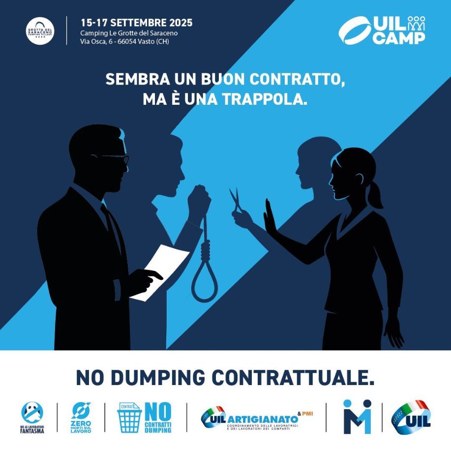 Uil Camp 2025 a Vasto: La Uil Abruzzo e il Premio Paolo Borsellino Insieme Contro Contratti Pirata e Precarietà