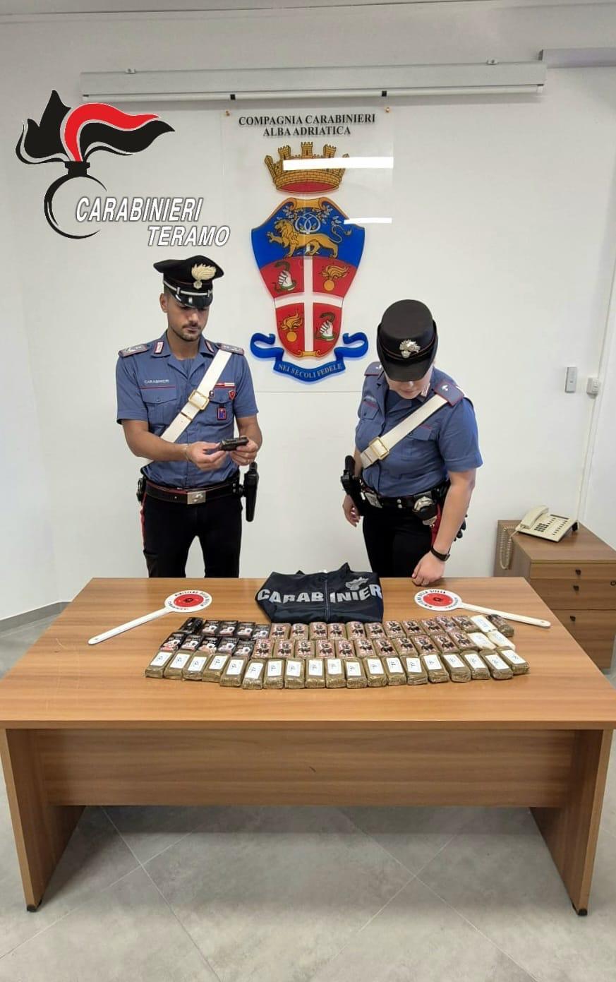 Arrestato 53enne ad Alba Adriatica. in casa aveva 5,6 chili di hashish