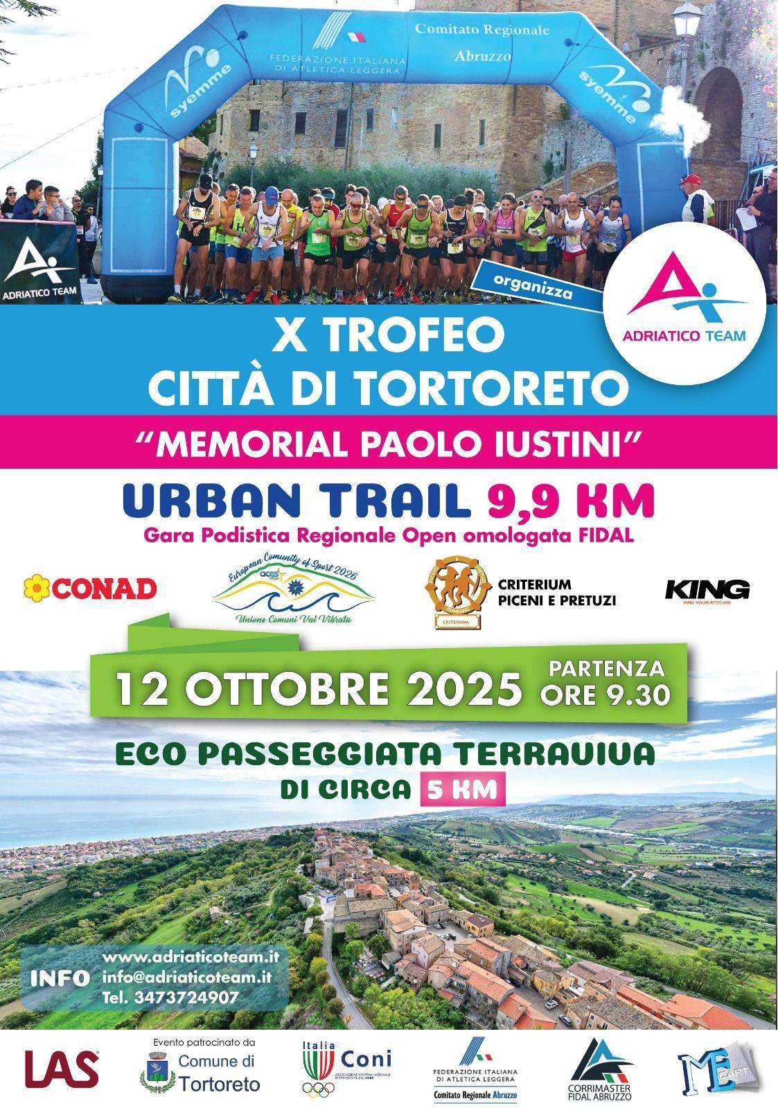Tortoreto Alto celebra la decima edizione della corsa in memoria di Paolo Iustini