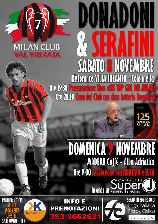 Donadoni e Serafini al Milan Club Val Vibrata