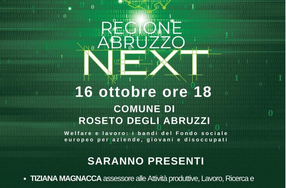 Workshop a Roseto degli Abruzzi sulle opportunità del Fondo Sociale Europeo Plus 2021–2027