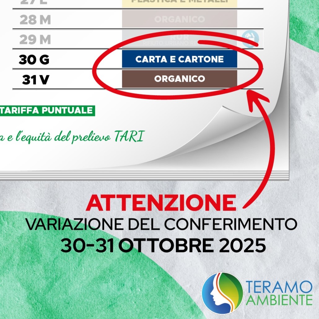 Variazione del Calendario Rifiuti a Teramo: Attenzione ai Giorni di Fine Ottobre