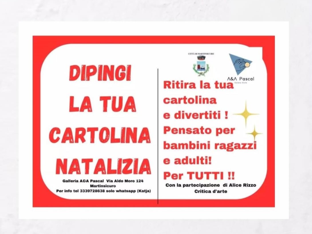 MARTINSICURO SI TINGE DI NATALE CON LA PRIMA EDIZIONE DI “DIPINGI LA TUA CARTOLINA DI NATALE”