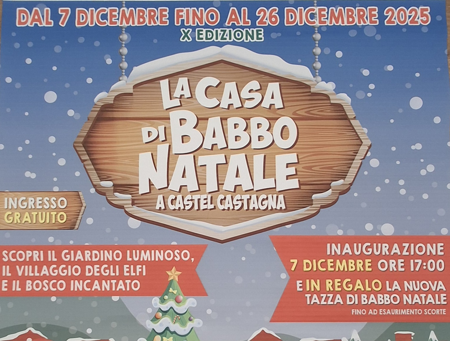 Castel Castagna: Decima Edizione Rinnovata per la “Casa di Babbo Natale”