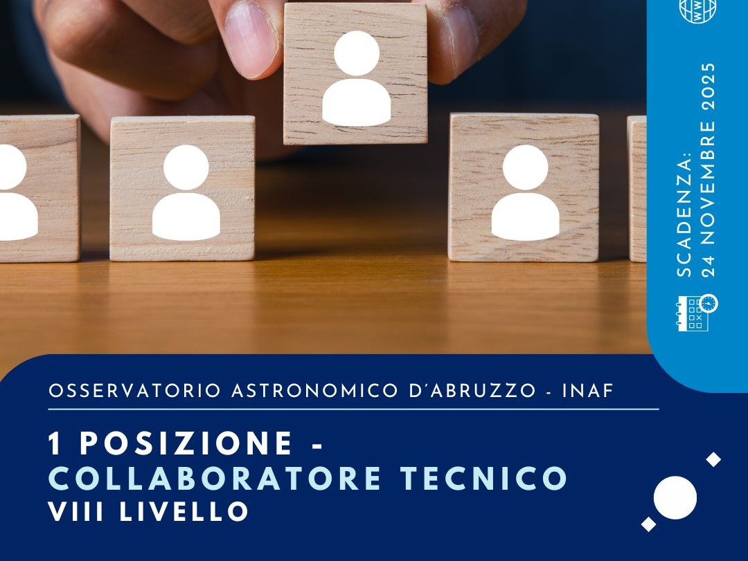 Concorso pubblico per “Operatore Tecnico” all’Osservatorio Astronomico di Teramo