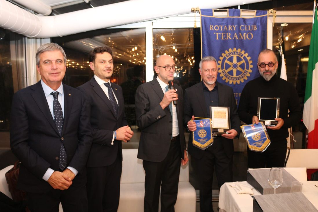 Rotary Club Teramo, settimana di eccellenze tra arte, scienza e formazione: premiati Stampone e Marrocco