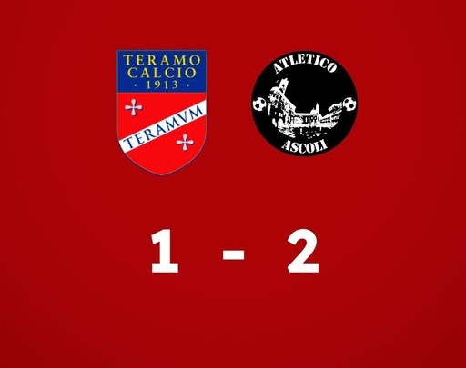 Calcio. L’Ascoli ferma la corsa del Teramo: 1 a 2 al Bonolis
