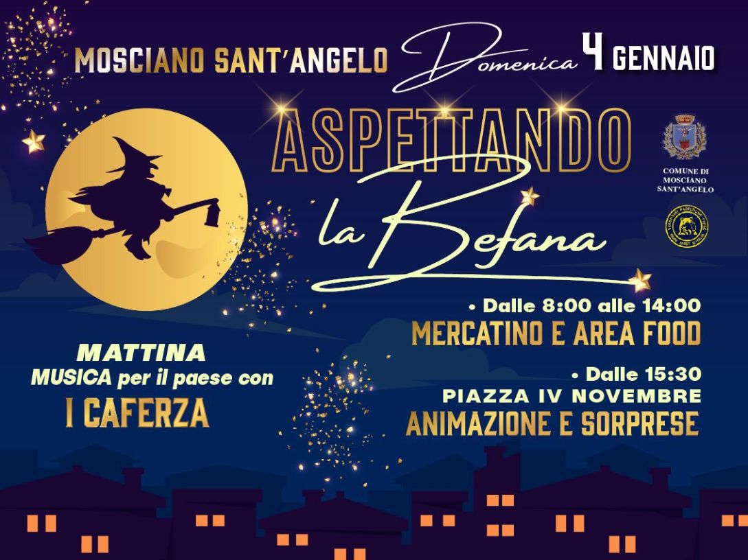Mosciano. Aspettando la Befana, il 4 gennaio iniziative nel centro storico