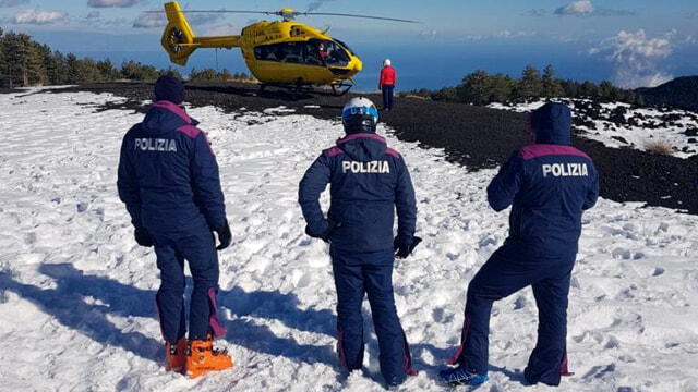 Elisoccorso in azione sulle piste di Roccaraso durante il weekend dell’Immacolata. 25mila le presenze nella località sciistica