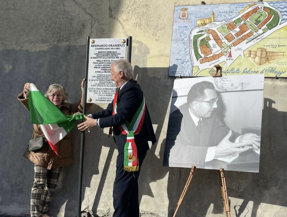 Castellalto: una lapide in memoria di Bernardo Gramenzi, “padre” dell’ospedale di Teramo