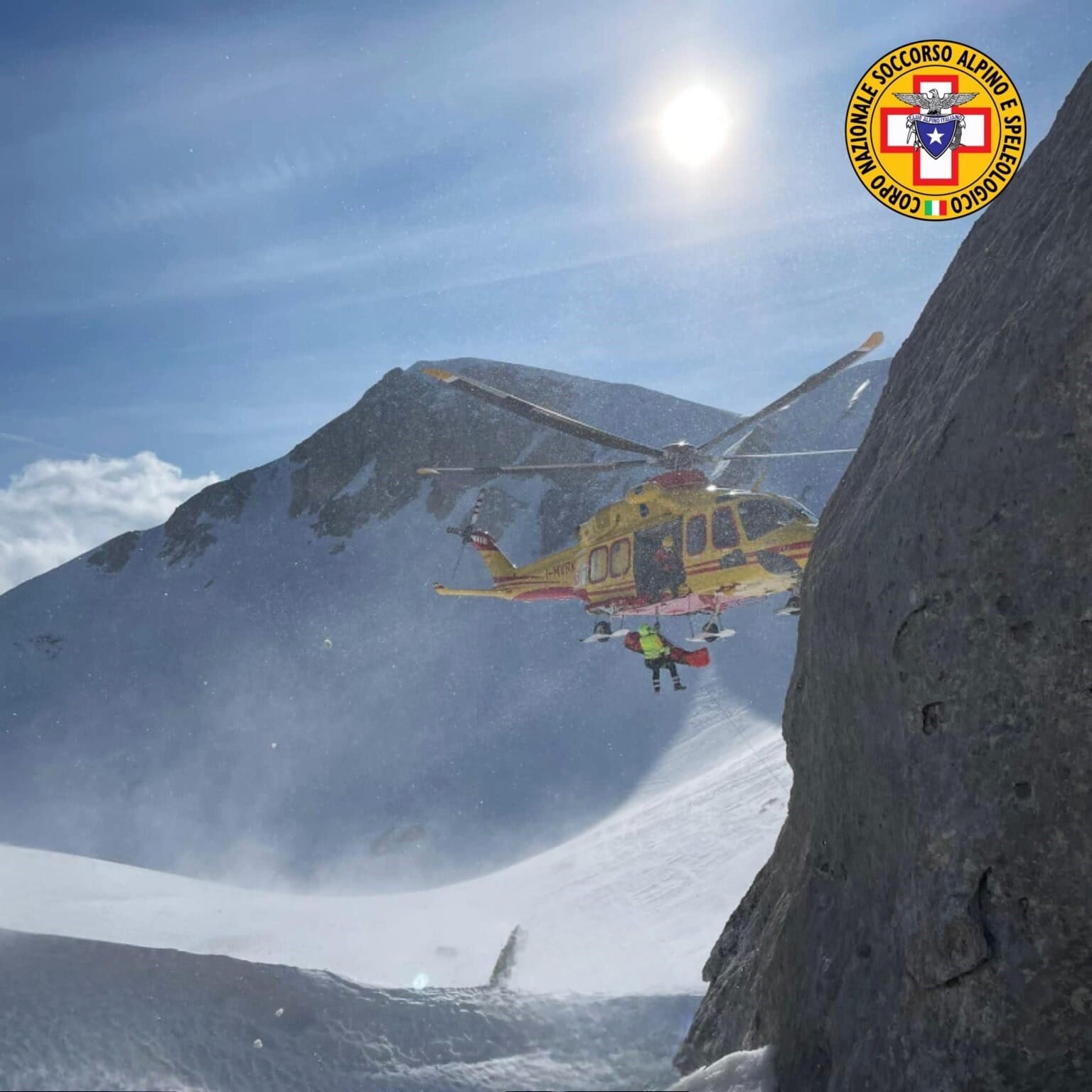 Incidente sul Gran Sasso: scialpinista soccorso nei pressi del Rifugio Duca degli Abruzzi