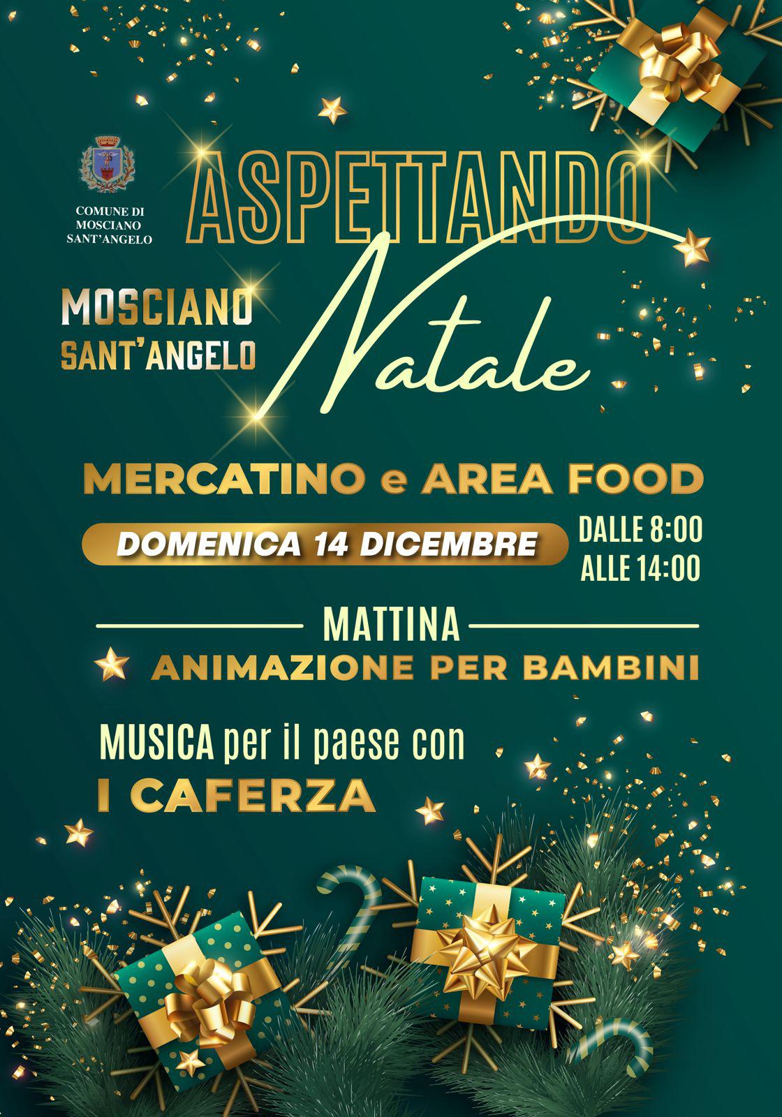 “Aspettando Natale”: Domenica Mercatini, Food e Musica a Mosciano Sant’Angelo