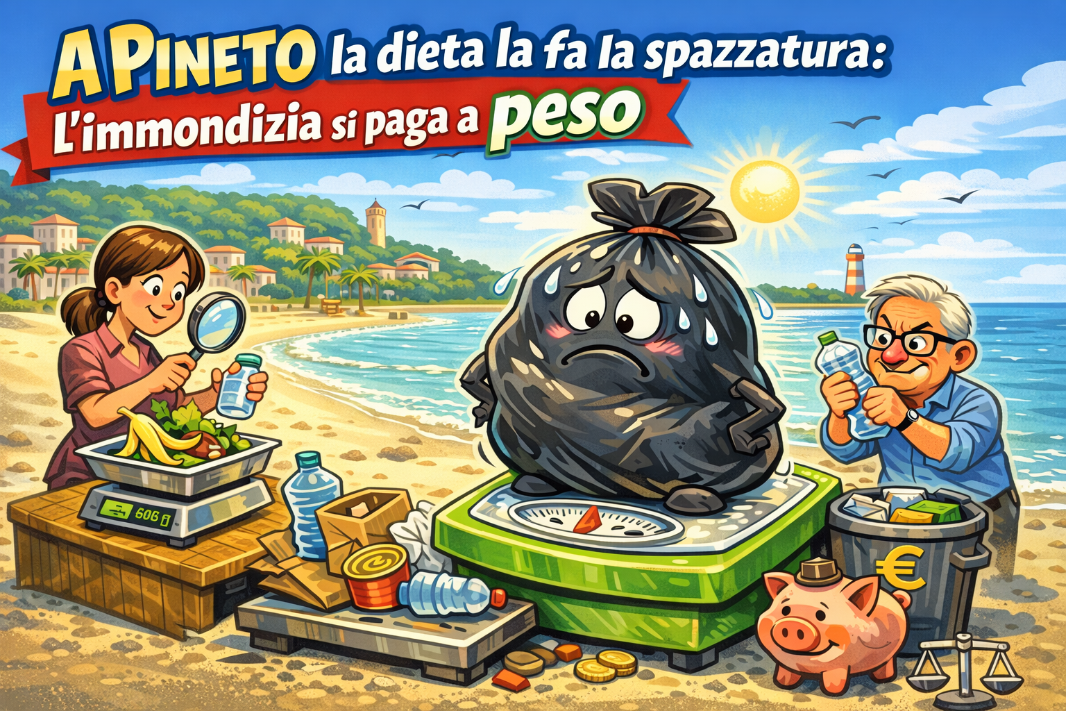 A Pineto la dieta la fa la spazzatura: l’immondizia si paga a peso